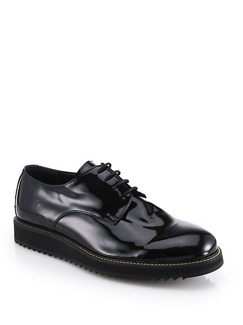 Public School - Siggy Creeper Patent Leather Platform Derby Shoes