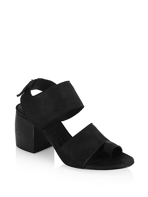 LD Tuttle - The Lace Suede Block-Heel Slingbacks