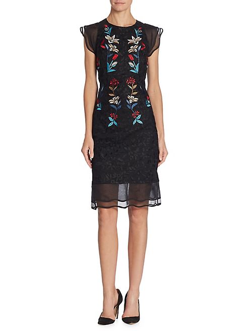 Sachin & Babi - Dream Embroidered Trumpet Dress