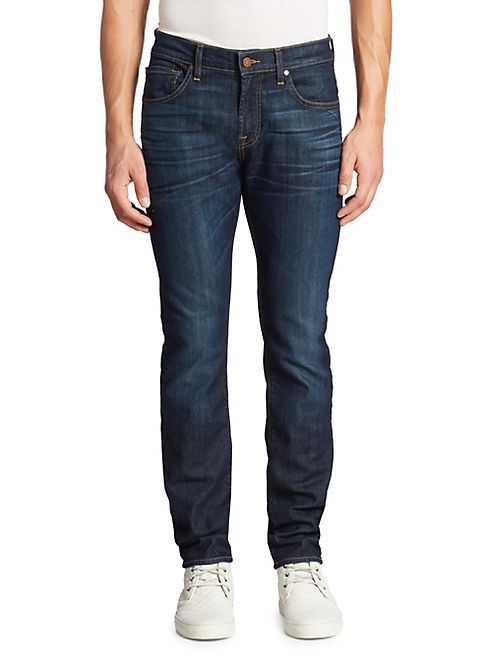 7 For All Mankind - Slim- Fit Whiskered Jeans