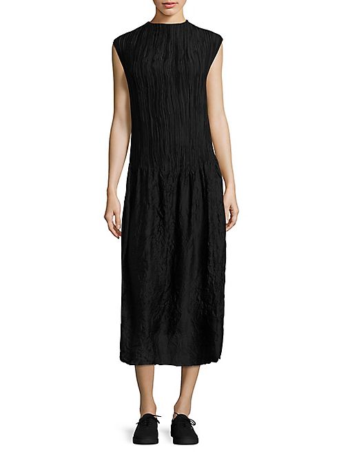 The Row - Lucky Pleated Silk Dress