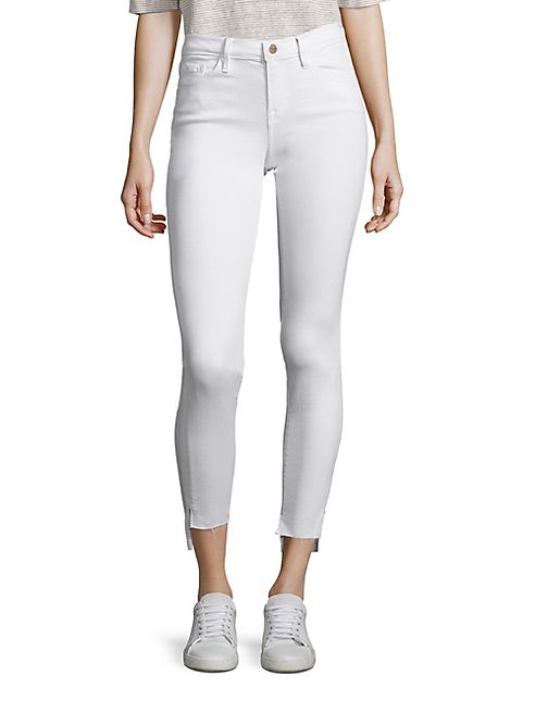 FRAME - Le Skinny De Jeanne Raw-Edge Step Hem Skinny Jeans