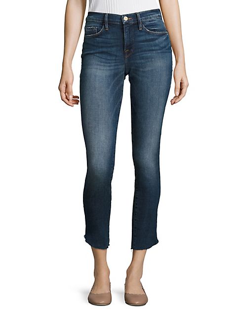 FRAME - Le Skinny De Jeanne Cropped Tulip Hem Skinny Jeans