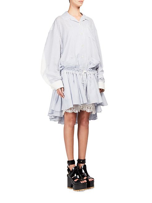 Sacai - Pajama Striped Dress