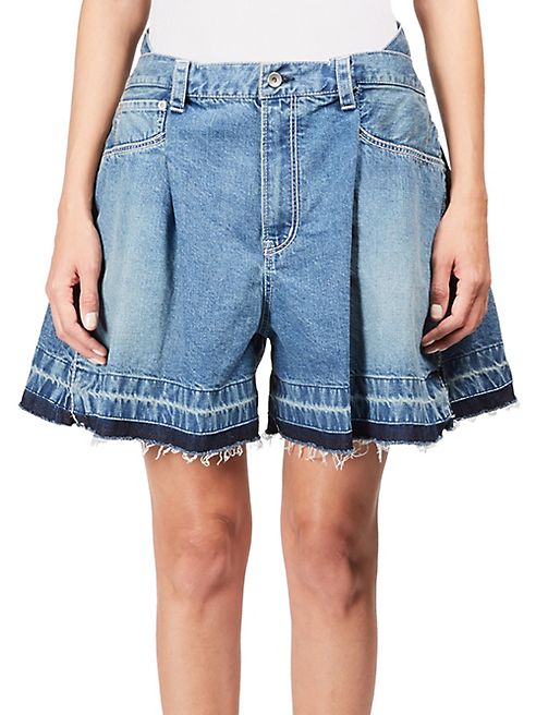 Sacai - Flared Denim Shorts