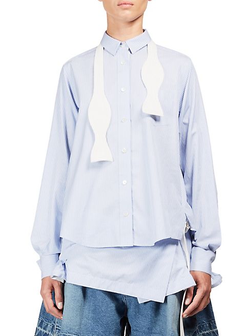 Sacai - Striped Button Front Top