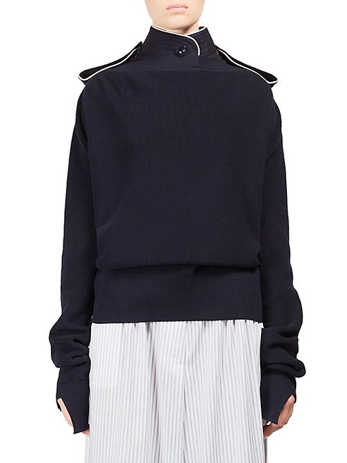 Sacai - Lace-Up Turtleneck Sweater