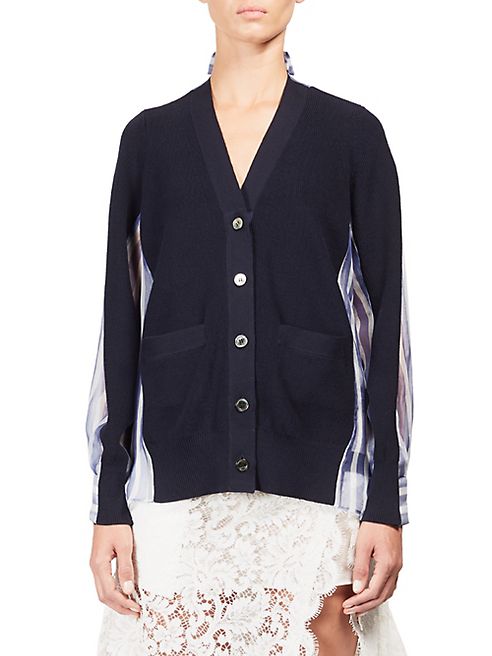 Sacai - Striped Back Cardigan