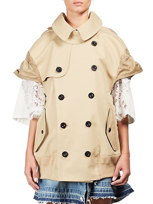 Sacai - Cap Sleeve Trench Vest