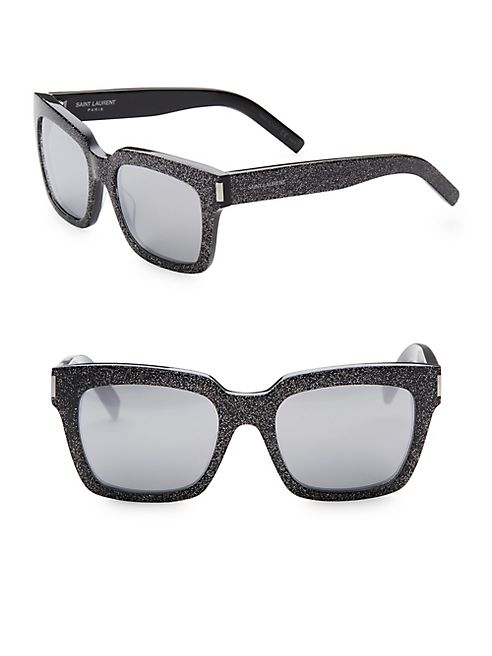 Saint Laurent - 54MM Bold Thick Square Frame Sunglasses