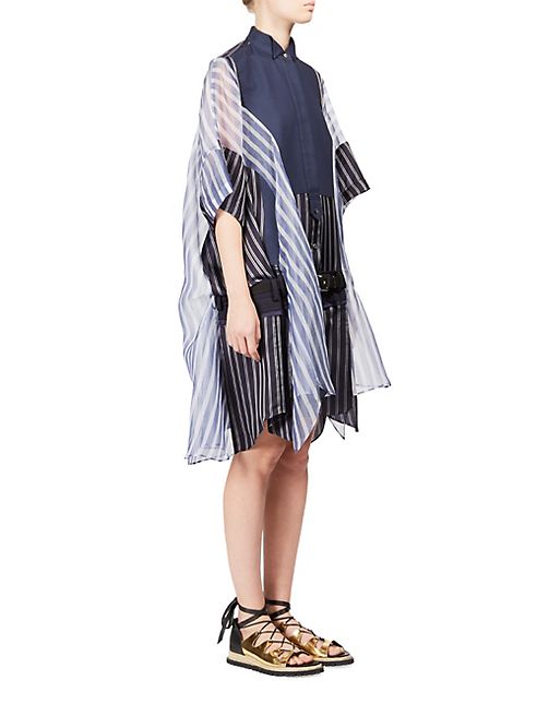 Sacai - Striped Colorblock Dress