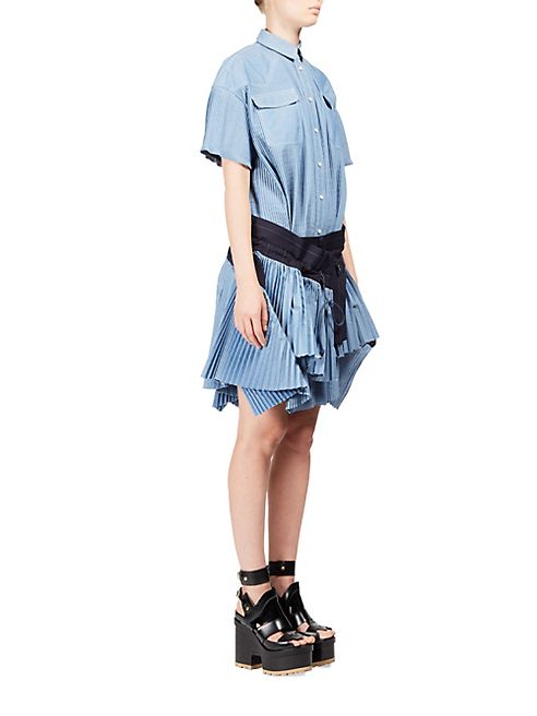 Sacai - Short-Sleeve Shirtdress