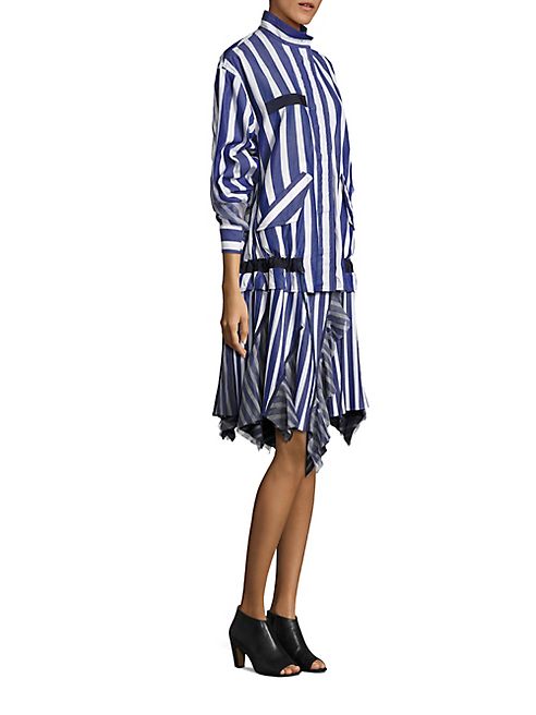 Sacai - Striped Drop-Waist Dress