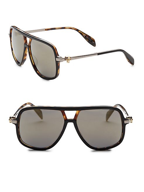 Alexander McQueen - Kering 58MM Rectangular & Square Sunglasses