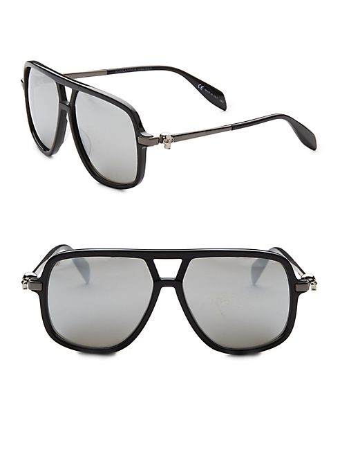 Alexander McQueen - Kering 58MM Rectangular & Square Sunglasses