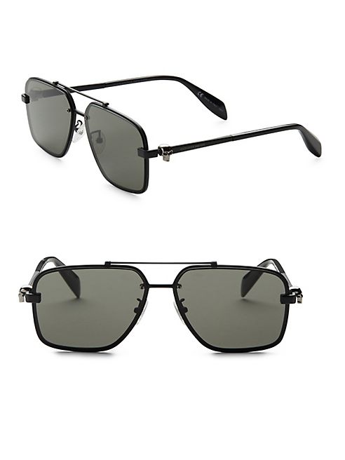 Alexander McQueen - 60MM Modified Rectangle Sunglasses