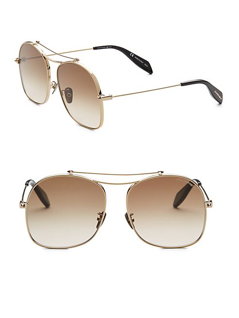 Alexander McQueen - Kering 59MM Rectangular & Square Sunglasses