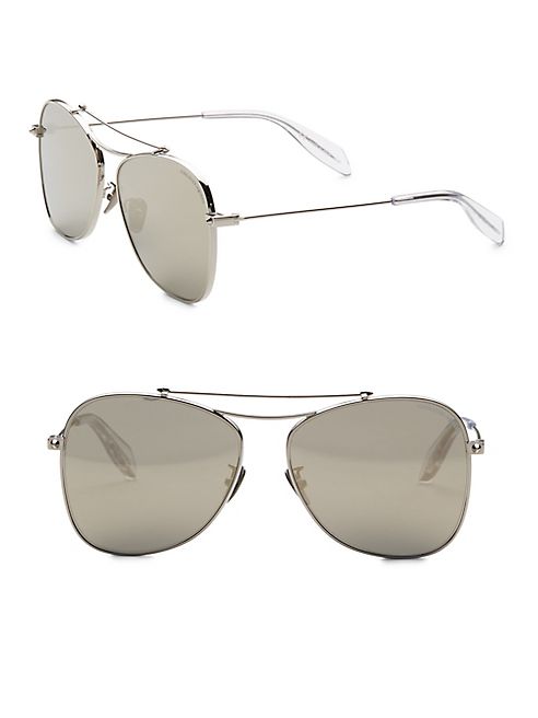 Alexander McQueen - Kering 60MM Rectangular & Square Sunglasses