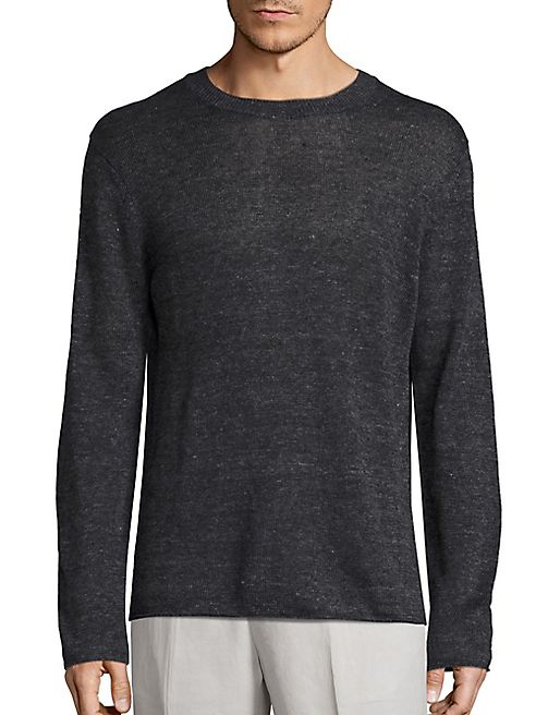 Vince - Raw Edge Heathered Linen Tee