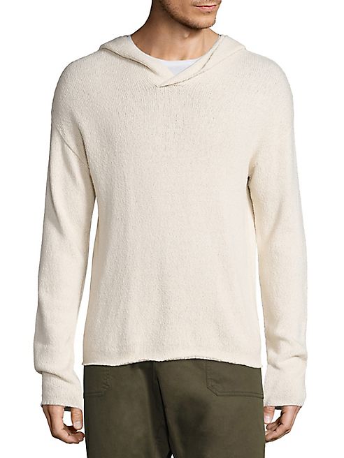 Vince - Textured Long Sleeve Hoodie