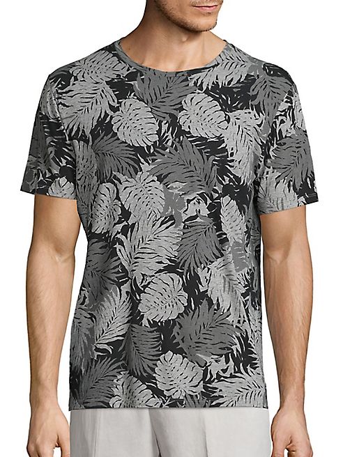 Vince - Heather Leaf Printed Tee