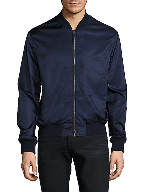 Vince - Washed Satin Regular-Fit Bomber Jacket