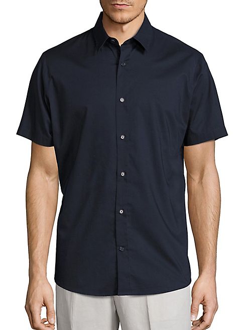 Vince - Reverse Placket Cotton Shirt