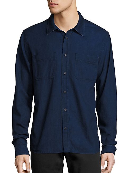 Vince - Two Pocket Denim Button-Down Shirt