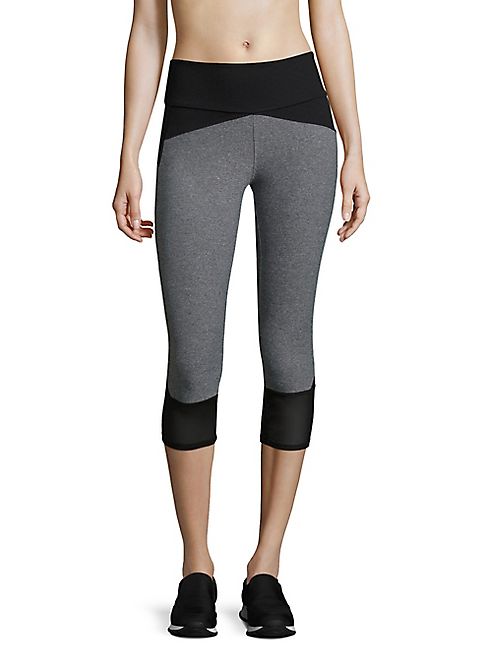 Track & Bliss - Legit Bodycon Mesh Insert Capri Pants