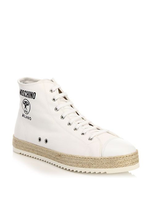 Moschino - High-Top Leather Sneaker