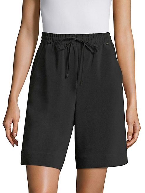 St. John - Solid Drawstring Shorts