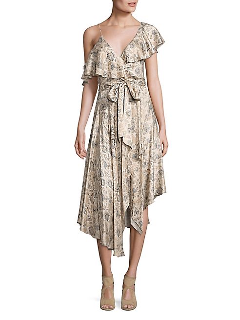 Zimmermann - Stranded Silk Floral-Print Wrap Dress