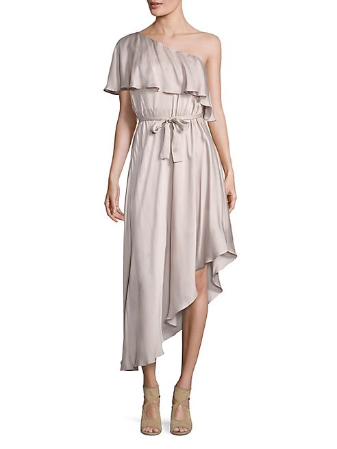 Zimmermann - Sueded One Shoulder Silk Dress