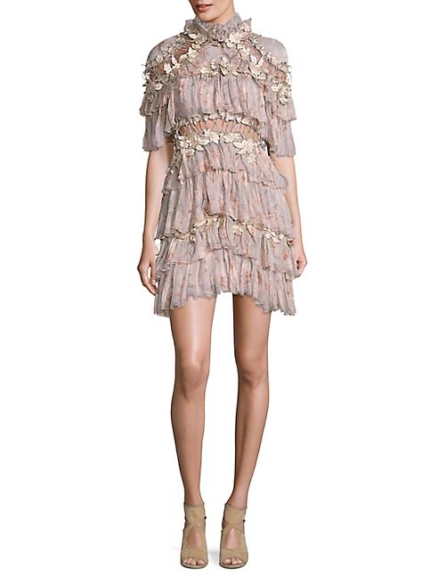 Zimmermann - Stranded Tier Silk Dress