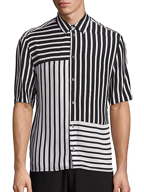 McQ Alexander McQueen - Striped Colorblock Shirt