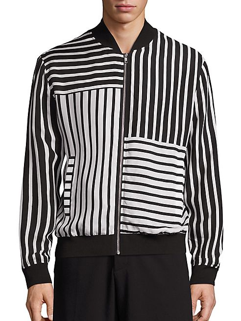 McQ Alexander McQueen - Striped Bomber Jacket