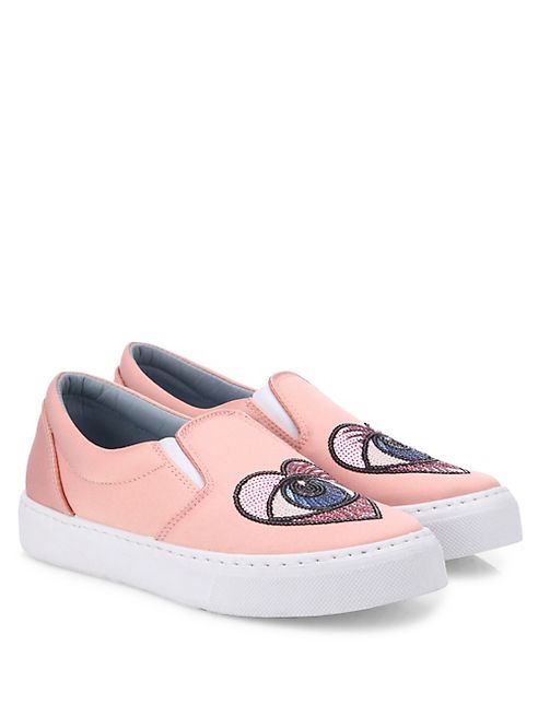 Chiara Ferragni - Satin Heart-Eye Skate Sneakers