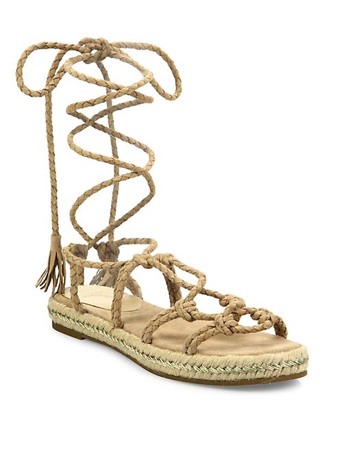 Joie - Caesar Suede Lace-Up Espadrille Sandals