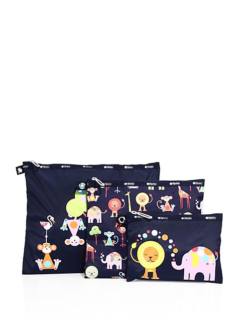 LeSportsac - Three-Piece Printed Pouch Set