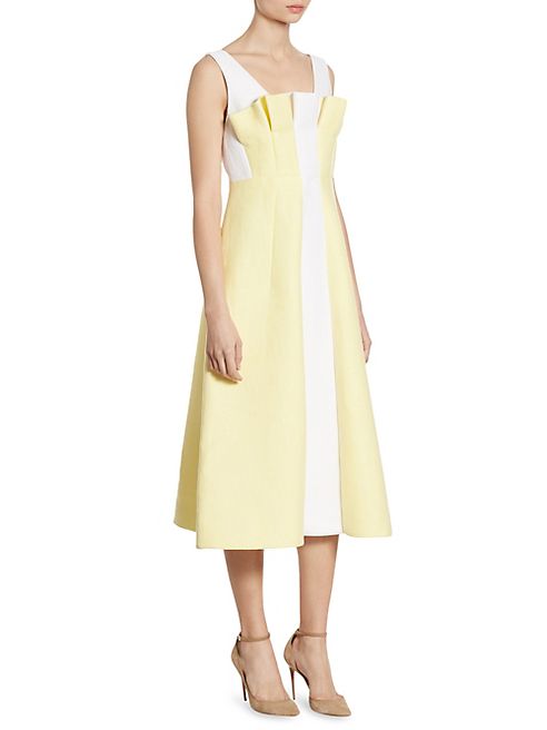 Delpozo - A-Line Linen Midi Dress