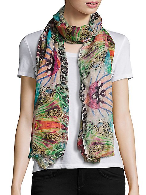 Bindya - Abstract Animal-Print Scarf