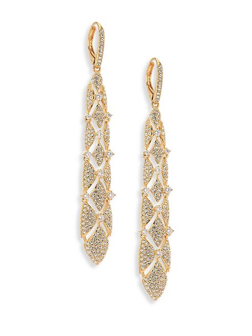 Adriana Orsini - Naga Long Pavé Drop Earrings