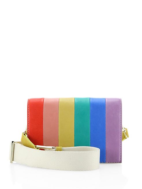 Alice + Olivia - Rainbow Goatskin Convertible Clutch