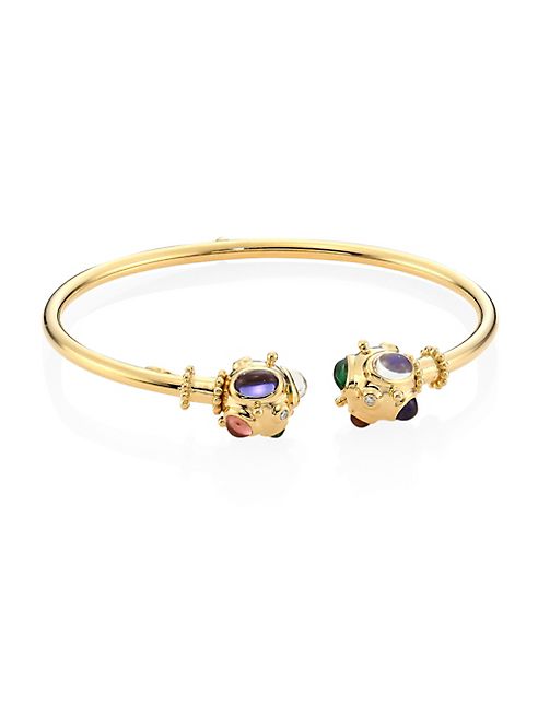 Temple St. Clair - Cosmos Bellina Diamond & Semi-Precious Multi-Stone Bangle