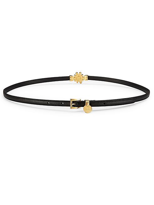 Prada - Crystal-Detail Saffiano Leather Belt