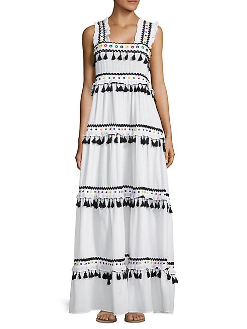 DODO BAR OR - Amal Tassel Studded Maxi Dress