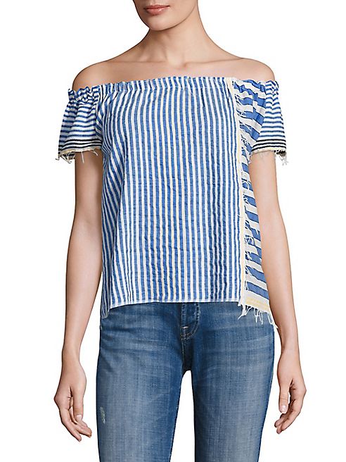 LemLem - Assaman Striped Off-The-Shoulder Top