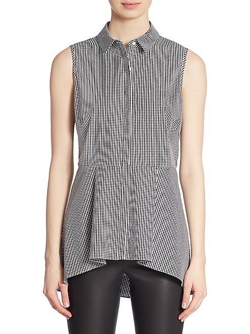 Saks Fifth Avenue Collection - Sleeveless Peplum Poplin Top