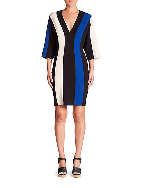 Derek Lam - Colorblock V-Neck Dress