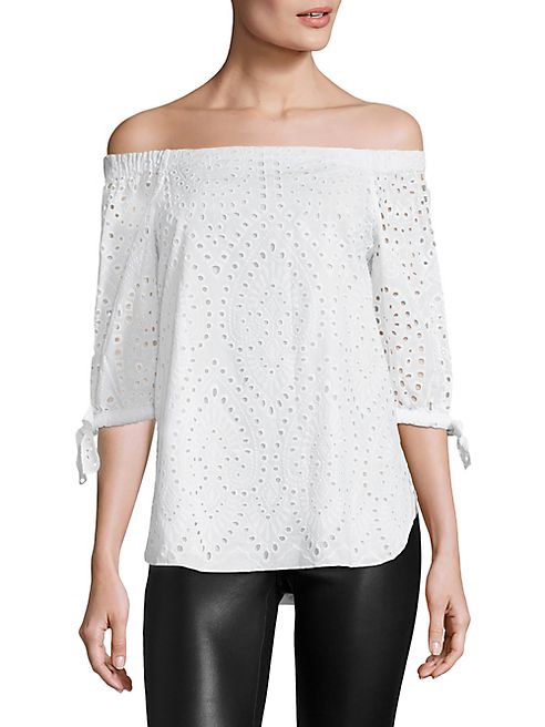 Saks Fifth Avenue Collection - Off-the-Shoulder Eyelet Top